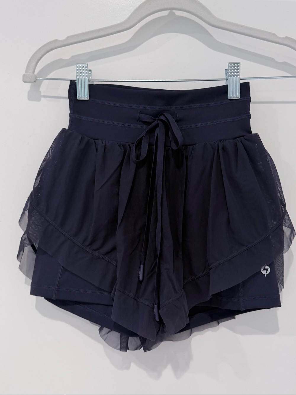 NWOT Popflex Tuxedo Navy Layered Tutu Mesh Shorts, XXS